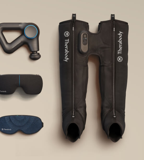 Photographie de différents produits de la marque Therabody