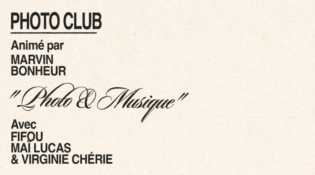 PHOTO CLUB  – TALK 25/03  - image principale